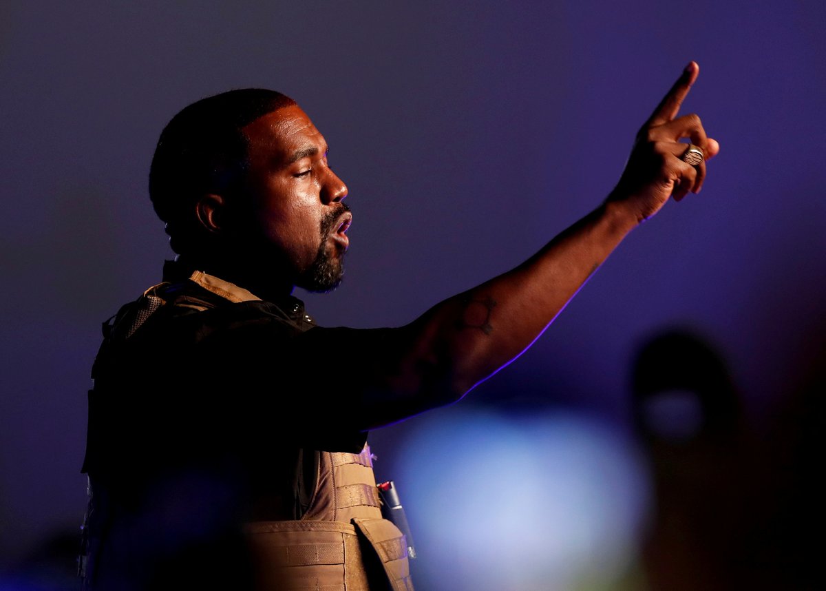 První předvolební mítink rappera Kanyeho Westa.