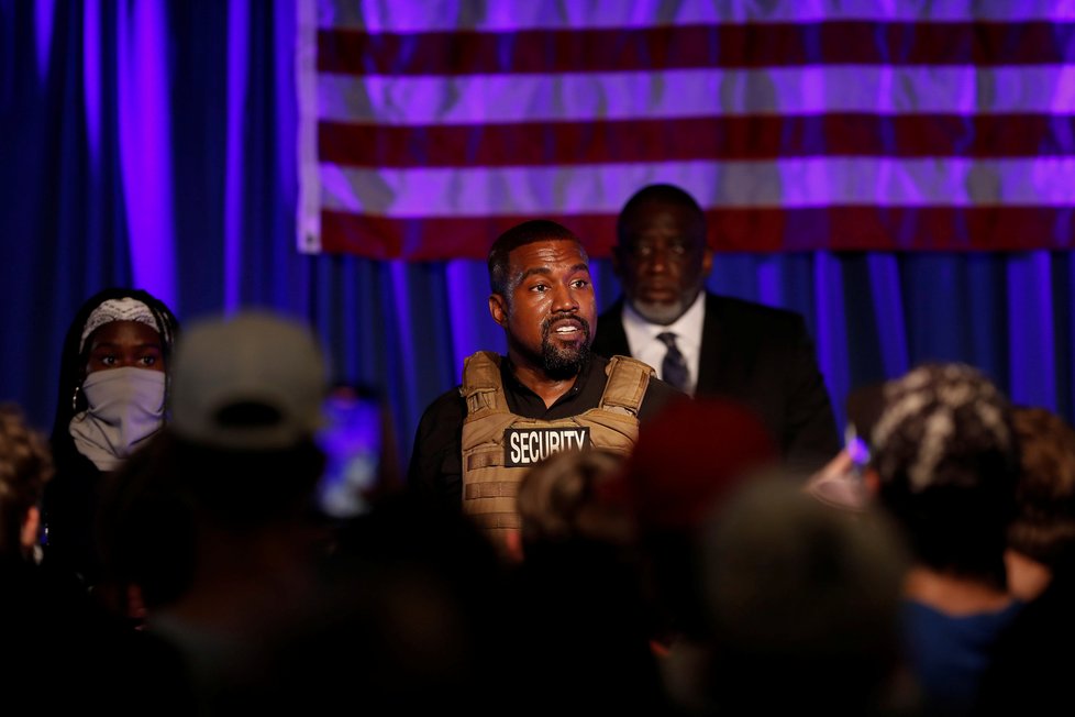 První předvolební mítink rappera Kanyeho Westa