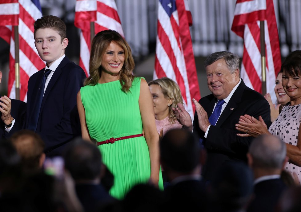 První dáma USA Melania Trumpová se synem Barronem