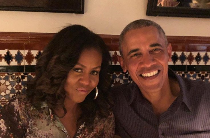 Barack Obama a jeho manželka Michelle Obamová