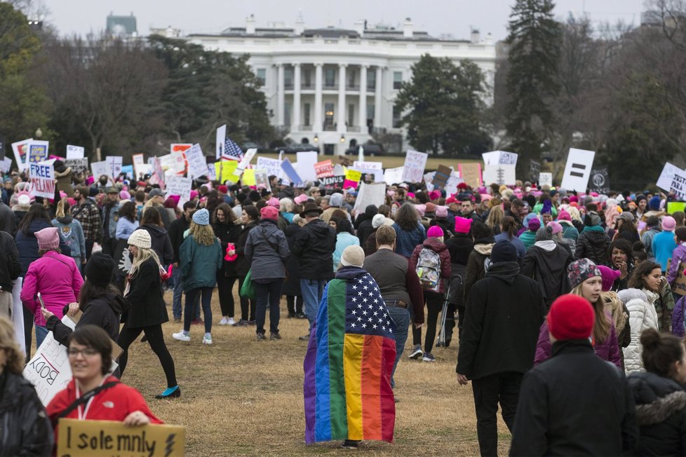 Za práva žen a proti Trumpovi demonstroval v USA přes milion lidí.