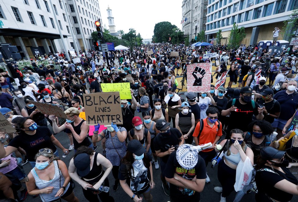 Další série demonstrací proti policejnímu násilí v USA (6.6.2020)