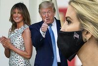 Ivanka Trumpová se předvedla v roušce, kterou si otec odmítá nasadit. Melania zklamala