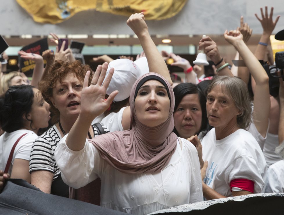 Do protestů se zapojila herečka Susan Sarandonová.