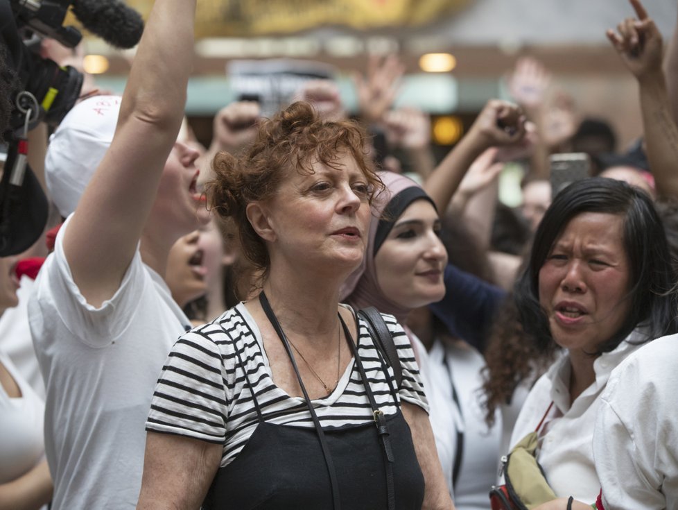 Do protestů se zapojila herečka Susan Sarandonová.