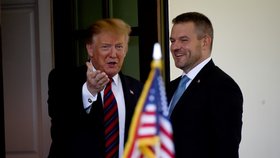 Americký prezident Donald Trump a slovenský premiér Peter Pellegrini (3.5.2019)