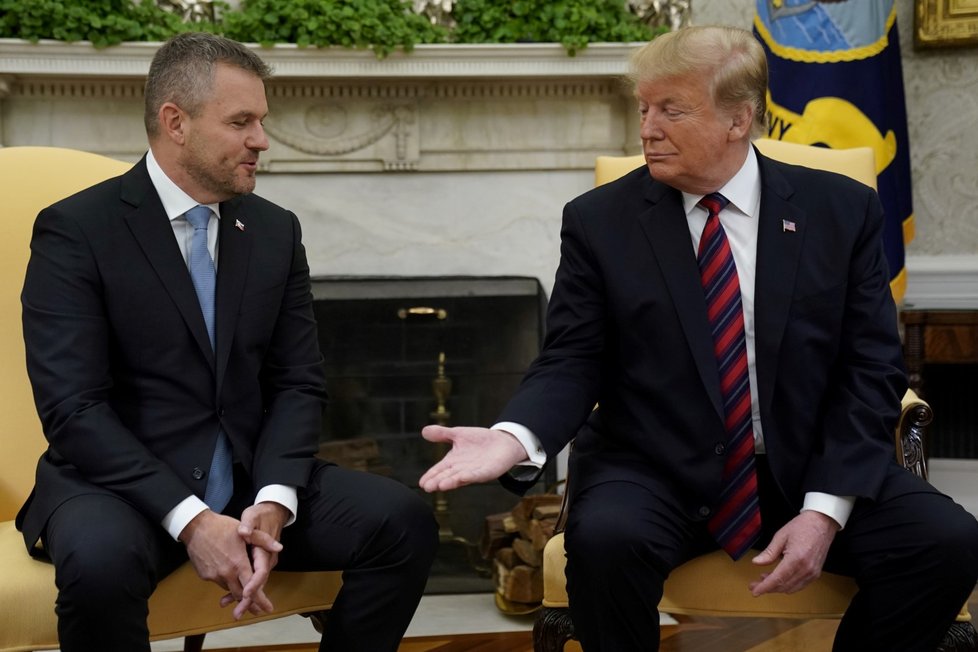 Americký prezident Donald Trump a slovenský premiére Peter Pellegrini (3.5.2019)