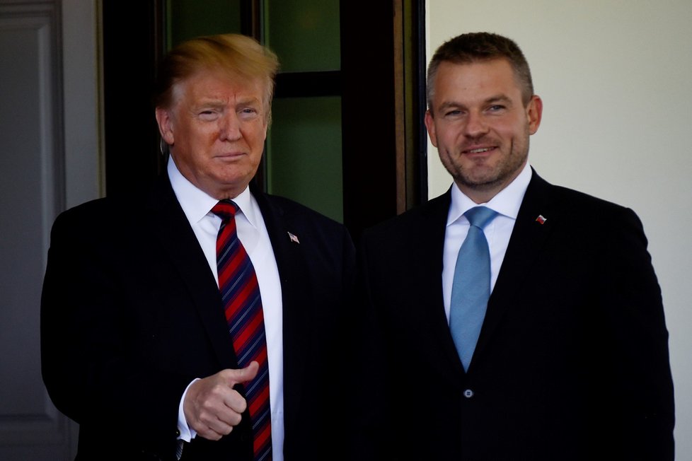 Americký prezident Donald Trump a slovenský premiére Peter Pellegrini (3.5.2019)