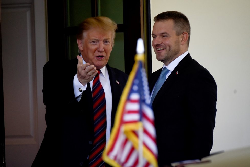 Americký prezident Donald Trump a slovenský premiér Peter Pellegrini (3. 5. 2019)