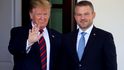 Americký prezident Donald Trump a slovenský premiér Peter Pellegrini