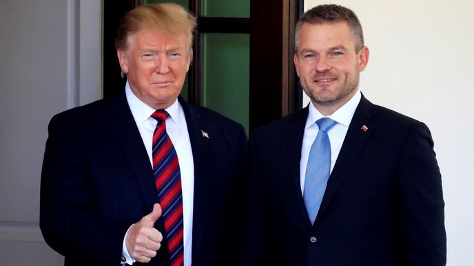 Americký prezident Donald Trump a slovenský premiér Peter Pellegrini