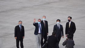 Americký ministr zdravotnictví Alex Azar na návštěvě Tchaj-wanu.