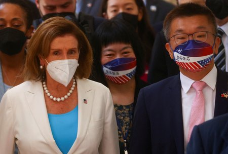 Předsedkyně americké Sněmovny reprezentantů Nancy Pelosiová na Tchaj-wanu (2.8.2022)