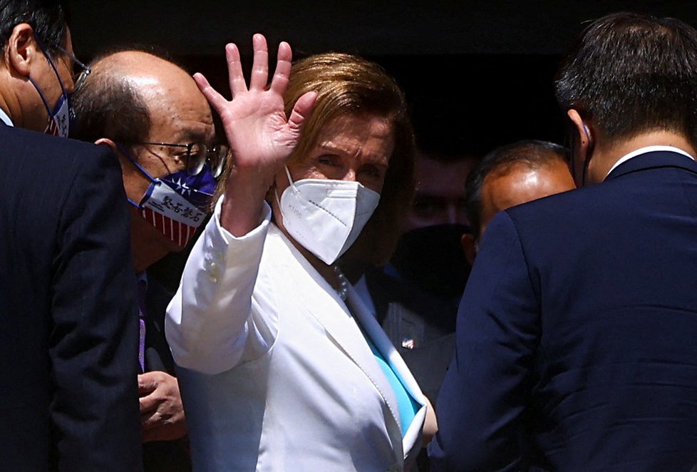 Předsedkyně americké Sněmovny reprezentantů Nancy Pelosiová na Tchaj-wanu. (2. 8. 2022)