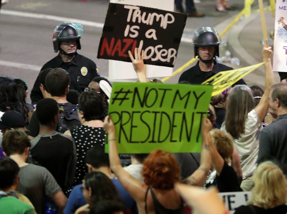 Trumpovo prezidentství provází mnohé protesty