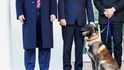 Americký prezident Donald Trump v Bílém domě přivítal neobvyklého hosta - služebního psa americké armády, který pomohl dopadnout vůdce Islámského státu abú Bakra Bagdádího