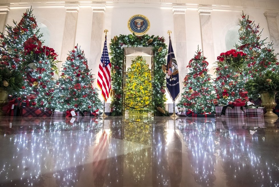 Vánoční výzdoba Bílého domu.
