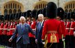 Král Karel III. a americký prezident Joe Biden na hradě Windsor. (10.7.2023)