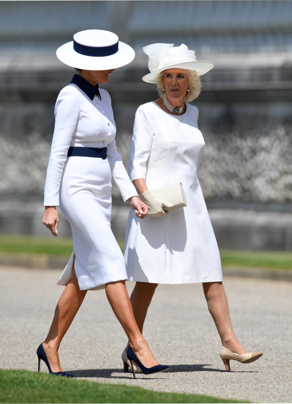 Manželka britského prince Charlese Camilla s první dámou Spojených států Melanií Trumpovou