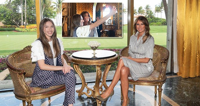 Prozatímní první dáma Venezuely Fabiana Rosalesová s první dámou USA Melanií Trumpovou
