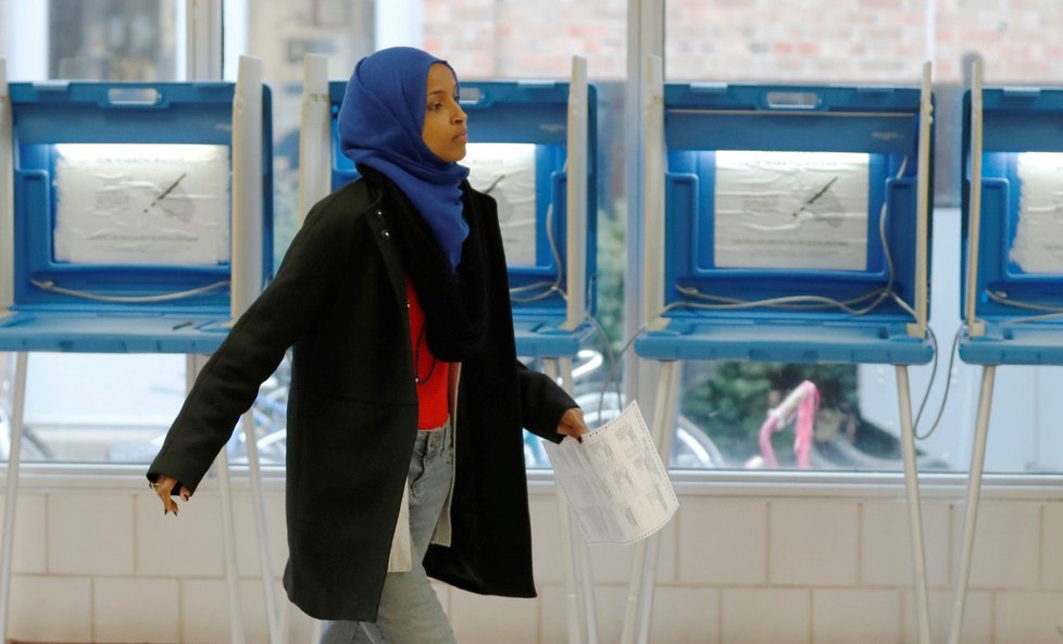 Volby do Kongresu USA: Demokratická kandidátka Ilhan Omarová (6.11.2018)