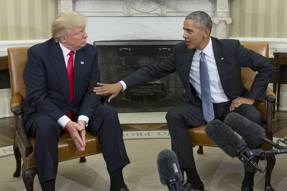 Donald Trump a Barack Obama