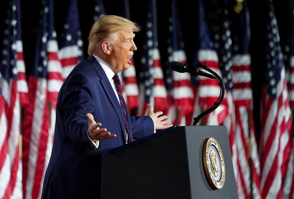 Donald Trump přijal oficiálně republikánskou nominaci do boje o Bílý dům (28. 8. 2020).