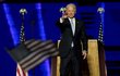 Zvolený prezident Joe Biden při vítězném projevu ve Wilmingtonu