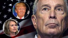 Bývalý primátor New Yorku, miliardář Michael Bloomberg, uvažuje o kandidatuře na prezidenta USA. Trump ani Clintonová se mu nelíbí.