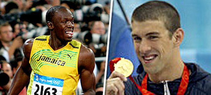 Usain Bolt a Michael Phelps