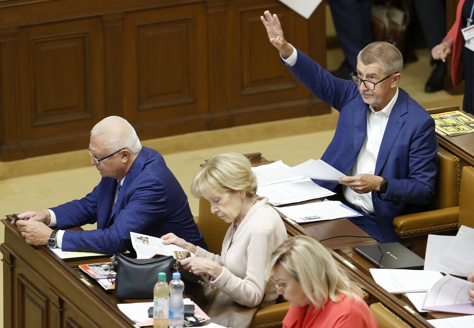Projednávání úsporného balíčku ve Sněmovně: Andrej Babiš (ANO) (7.9.2023)