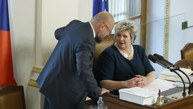 Projednávání úsporného balíčku ve Sněmovně: Věra Kovářová (STAN) a Jan Bartošek (KDU-ČSL)(7. 9. 2023)