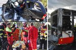 Dramata na ÚStecku: Nehoda s jedním těžkým zraněním a vyhořelý autobus se škodou za 3 miliony