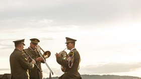 Vojáci z Ústřední hudby AČR v Edinburghu