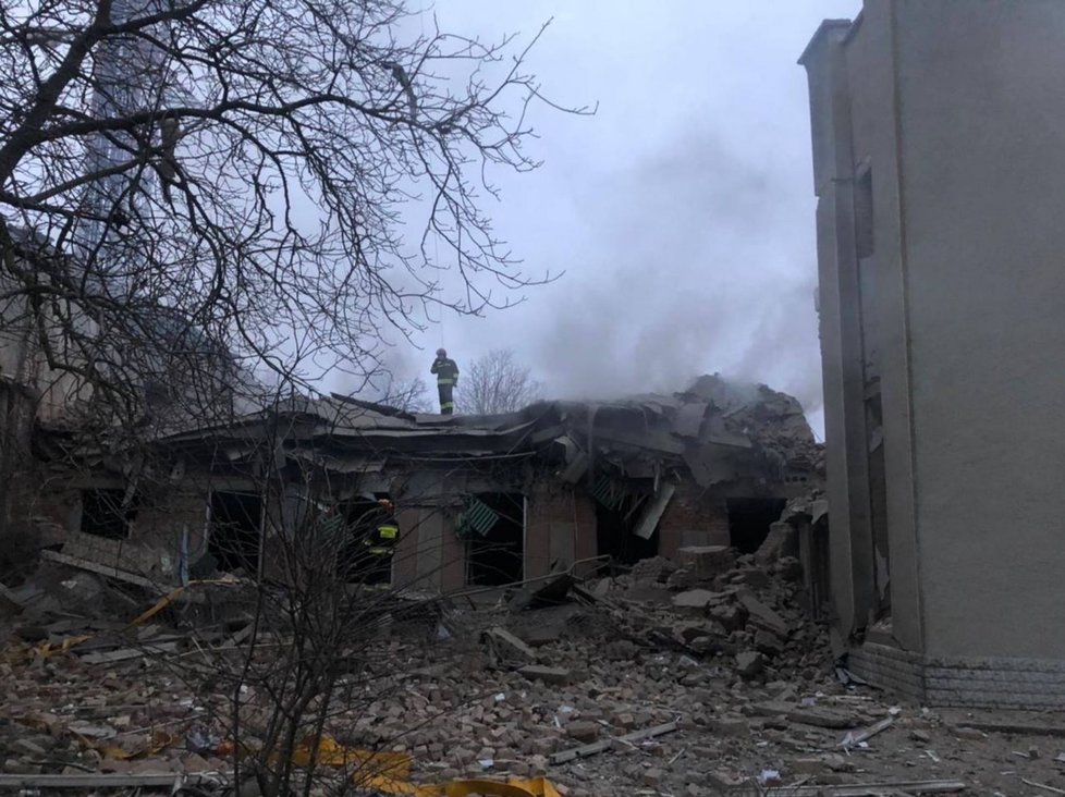 Útok na televizní věž ve městě Rovno (14.3.2022)