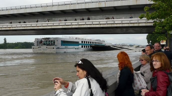 Rozvodněný Dunaj v Bratislavě
