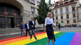 V Praze začal festival Prague Pride, který se těší podpoře členů magistrátu. Na balkóně pražského magistrátu zavlála duhová vlajka. (2. srpna 2021)