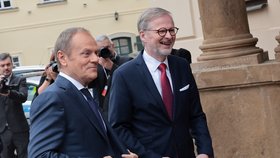 Premiéři zemí V4 dorazili na jednání do Prahy (27.2.2024).