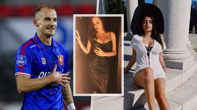 Fotbalový reprezentant Václav Černý randí s krásnou zpěvačkou Elizabeth Kopeckou.