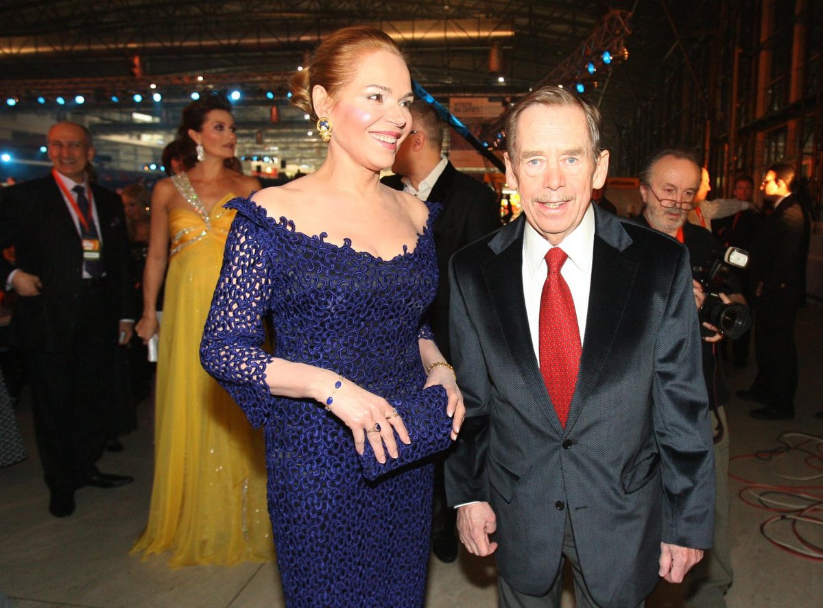 Václav Havel s manželkou Dagmar (říjen 2011)