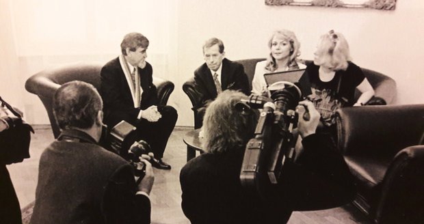 Václav Havel pod palbou kamer