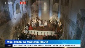 Mše za Václava Havla v kostele sv. Anny, 18. prosince 2014