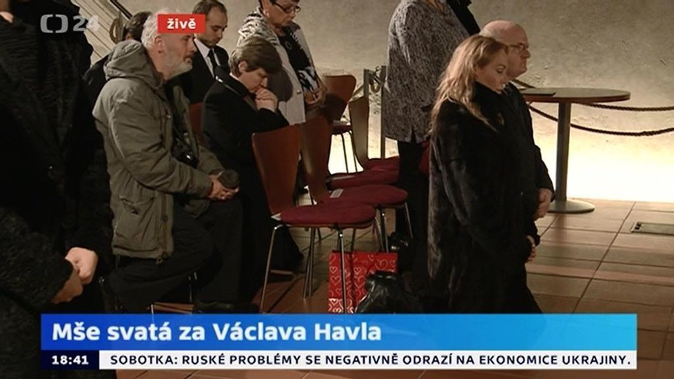 Mše za Václava Havla v kostele sv. Anny, 18. prosince 2014