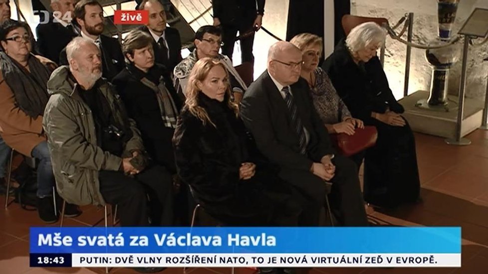 Mše za Václava Havla v kostele sv. Anny, 18. prosince 2014