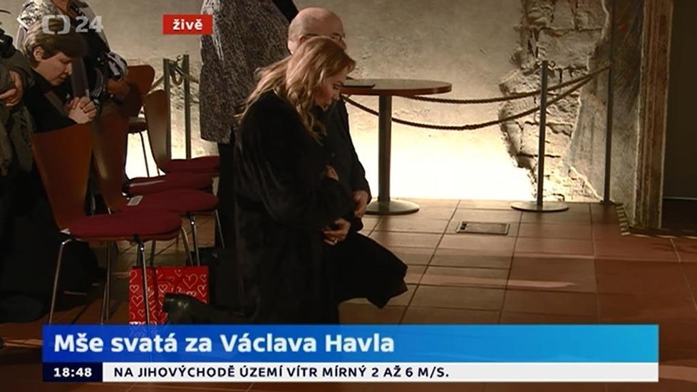 Mše za Václava Havla v kostele sv. Anny, 18. prosince 2014