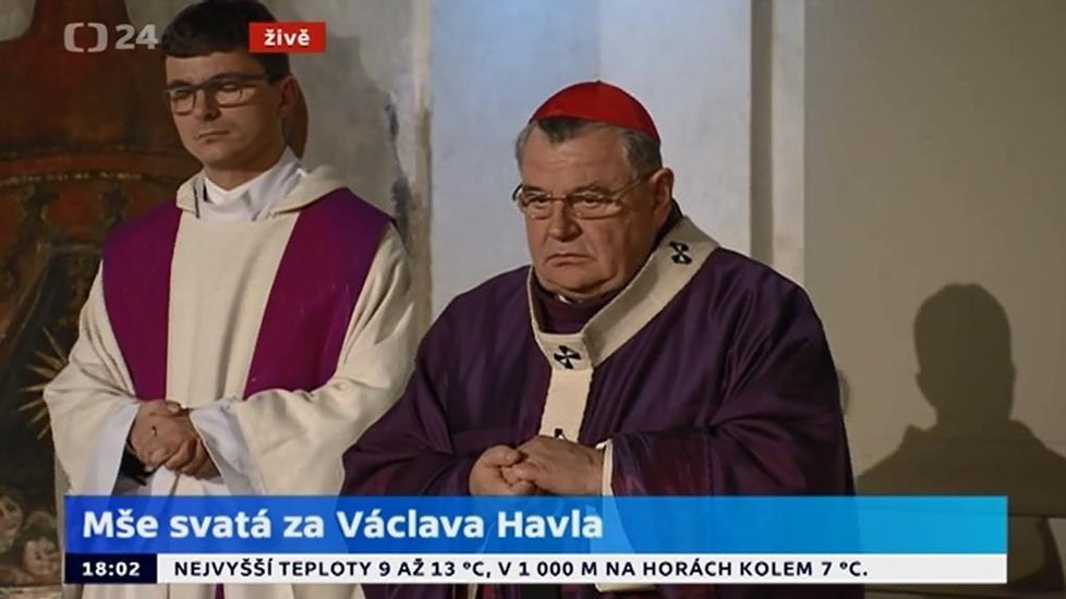 Kardinál Duka vyzdvihl Václava Havla jako symbol návratu svobody.