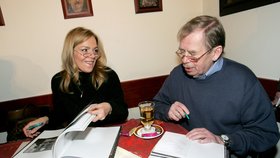 Václav Havel s manželkou Dagmar Havlovou