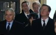 Britská delegace: John Major, David Cameron s chotí a Michael Žantovský.