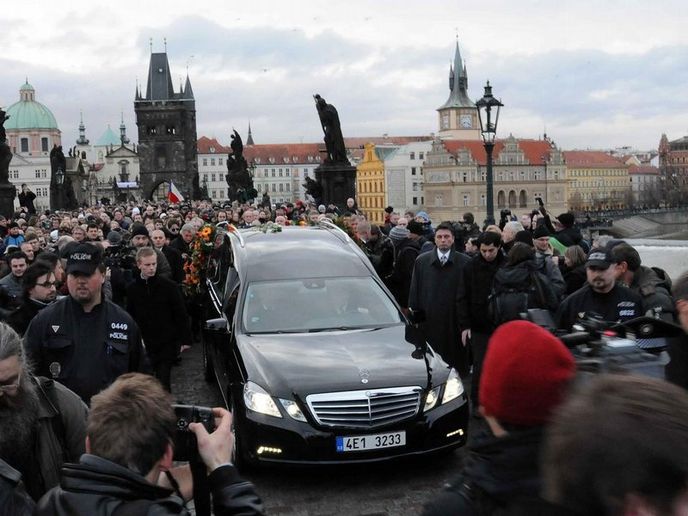 Václav Havel, smuteční průvod