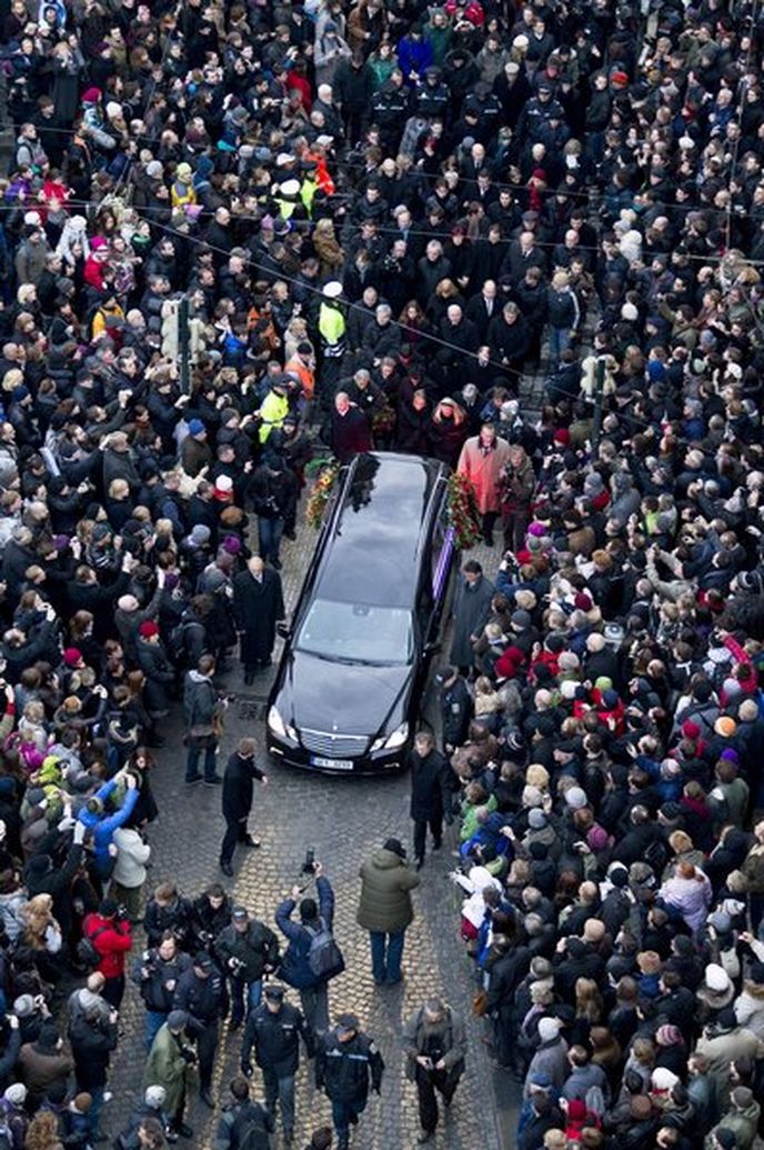 Václav Havel, smuteční průvod